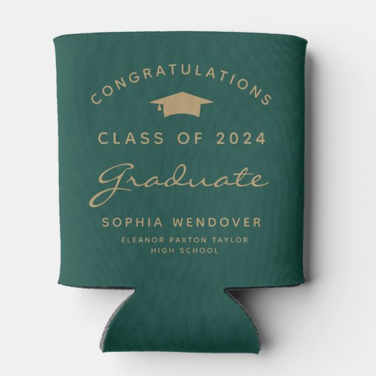 2024 Groen Goud Afstuderen Koelbox Blikjeskoeler (Achterkant)