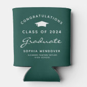 2024 Groen Wit Afstuderen Koelbox Blikjeskoeler (Achterkant)