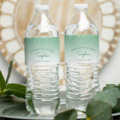 2024 Groene Glitter Drip Graduation Party Waterfles Etiket