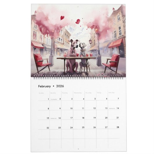 2024 Grote Deen Water Kleur () Kalender (Feb 2026)