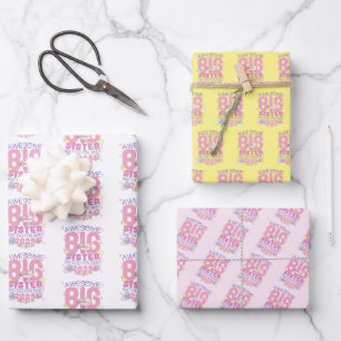 2024 Grote Zus Wachten op Nieuwe Baby Inpakpapier Vel