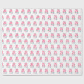 2024 Grote Zus Wachten op Nieuwe Baby Sibling Cadeaupapier (Vlak)