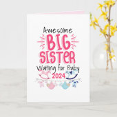 2024 Grote Zus Wachten op Nieuwe Baby Sibling Kaart (Gele Bloem)