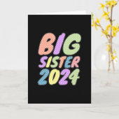 2024 Grote Zuster Girly Stippen Kaart (Gele Bloem)