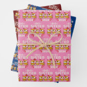 2024 Grote Zuster Tijger Liefde Harten Inpakpapier Vel (In situ)