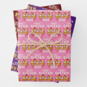 2024 Grote Zuster Tijger Liefde Harten Inpakpapier Vel (In situ)