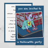 2024 HaLLowEEn feestuitnodiging van dalDesignNZ Kaart (Voorkant / Achterkant)