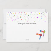 2024 Happy Purim Carnaval Kinder Partij Feestdagenkaart (Achterkant)