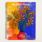 2024 Hard Hoesje Bloemenspiraalplanner Planner (Voorkant)