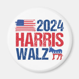 2024 Harris Walz Democraat Donkey Amerikaanse Verk Magneet