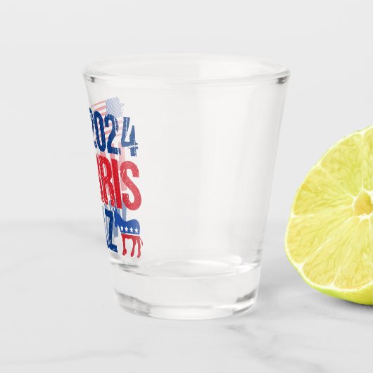2024 Harris Walz Democraat Donkey Verkiezing Shot Glas (Rechts)
