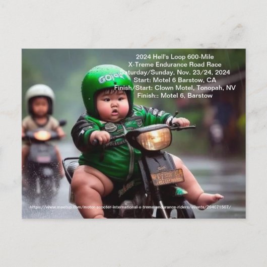 2024 Hell's Loop 600-Mile X-Treme Endurance Road R Briefkaart (Voorkant)