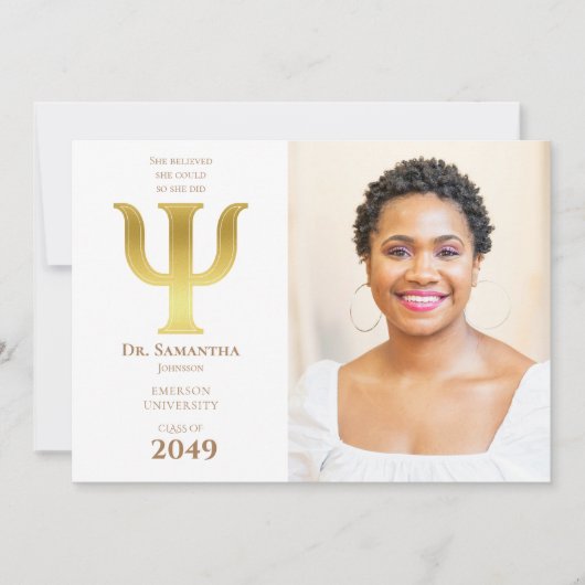 2024 Het Doctor Psychologie Afstuderen Foto PSI Dr Kaart (Voorkant)