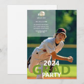 2024 honkbal foto afstudeerfeest kaart (Voorkant / Achterkant)
