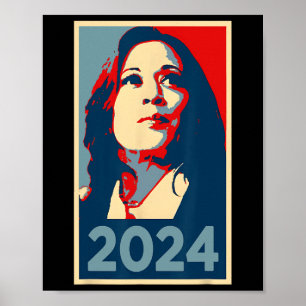 2024 Hoop Kamala Harris Obama 47e stemming Vrouwen Poster