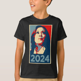 2024 Hoop Kamala Harris Obama 47e stemming Vrouwen T-shirt