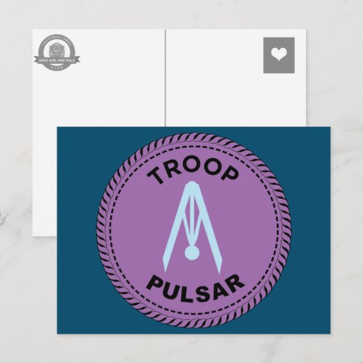 2024 IGGPPCamp Troop Pride Compass Poscard Briefkaart (Voorkant / Achterkant)