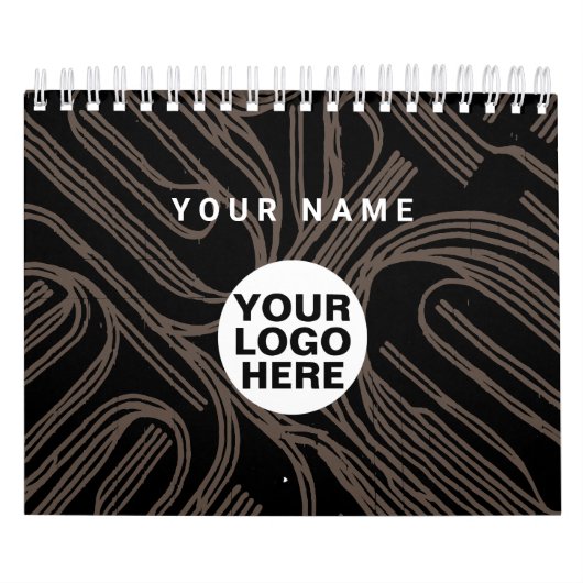 2024 Illustratiekalender Bedrijf Logo en Tekst Kalender (Hoes)