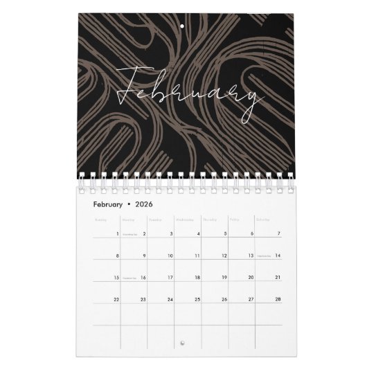 2024 Illustratiekalender Bedrijf Logo en Tekst Kalender (Feb 2026)