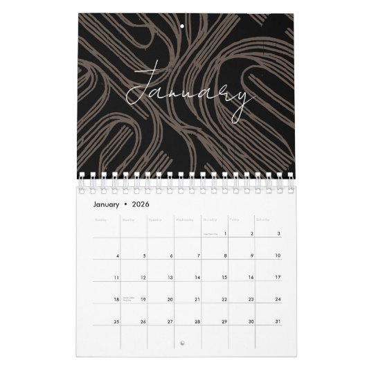 2024 Illustratiekalender Bedrijf Logo en Tekst Kalender (Jan 2026)