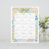 2024 In een oogopslag Kalender Bloemen Kantoor Dec (Staand voorkant)