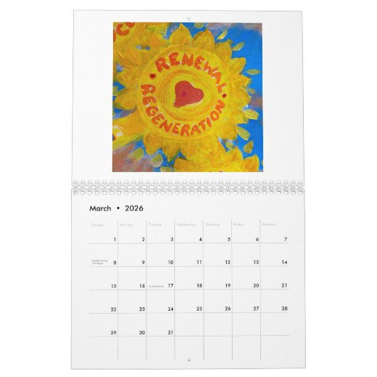 2024 Inspirerend Kalender van Origineel Kunstwerk (Mar 2026)