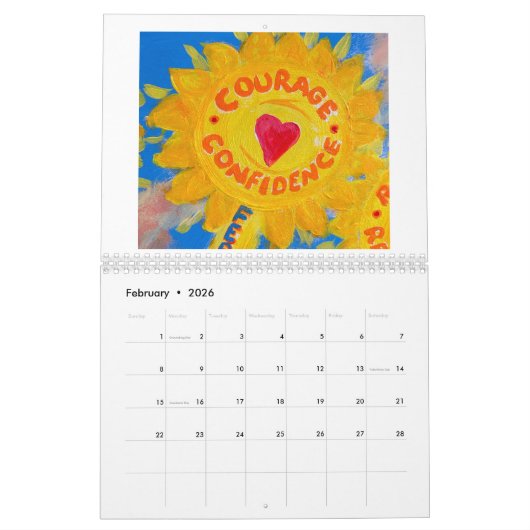 2024 Inspirerend Kalender van Origineel Kunstwerk (Feb 2026)