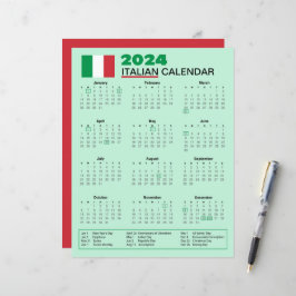 2024 Italiaans Kalender met Feestdagen | Kalender