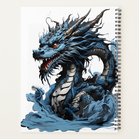 2024 jaar blauwe draak planner (Achterkant)