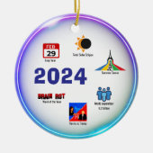 2024 jaar in de review keramisch ornament (Voorkant)