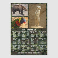 2024 Jaar Kalender Camouflage Toevoegen 3 Foto's M