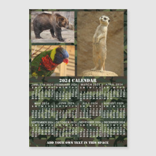 2024 Jaar Kalender Camouflage Toevoegen 3 Foto's M