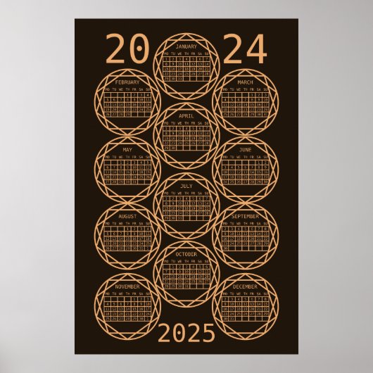 2024 jaar Kalender Poster (Voorkant)