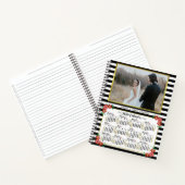 2024 Jaar Kalender Preppy Floral Stripes | Foto Notitieboek (Binnen)