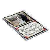 2024 Jaar Kalender Preppy Floral Stripes | Foto Notitieboek (Rechterzijde)