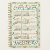 2024 Jaar Kalender Victoriaans Art Nouveau Custom  Planner (Voorkant)
