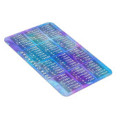 2024 Jaar Maandelijkse Kalender Blauwe Waterverf S Magneet (Rechterzijde)