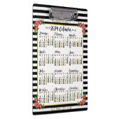 2024 Jaar Maandelijkse kalender Bloemenstrepen | A Klembord (Rechts)