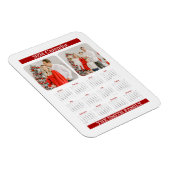 2024 Jaar Maandelijkse Kalender Familie Aangepaste Magneet (Rechterzijde)