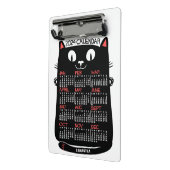 2024 Jaar Maandelijkse Kalender Mid-Century Black  Mini Klembord (Angled2)