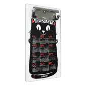 2024 Jaar Maandelijkse Kalender Mid-Century Black  Mini Klembord (Schuin)