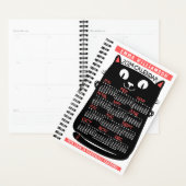 2024 Jaar Maandelijkse Kalender Midcentury Black C Planner (Display)