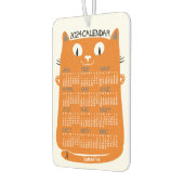 2024 Jaar Maandelijkse Kalender Midden-Eeuw Oranje Luchtverfrisser (Links)