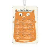 2024 Jaar Maandelijkse Kalender Midden-Eeuw Oranje Luchtverfrisser (Achterkant)