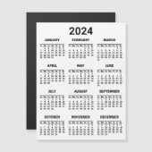 2024 Jaar op Blik Kalender Magnetische Kaart (Voorkant / Achterkant)