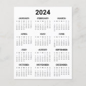 2024 Jaar op het Blad van het Kalenderkalender (Voorkant)