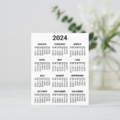 2024 Jaar op het Blad van het Kalenderkalender (Staand voorkant)