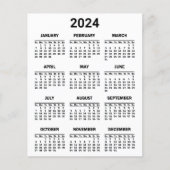 2024 Jaar op het Blad van het Kalenderkalender (Voorkant)