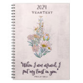 2024 Jaar Tekst Notitieboek Psalm 56:3 (Voorkant)