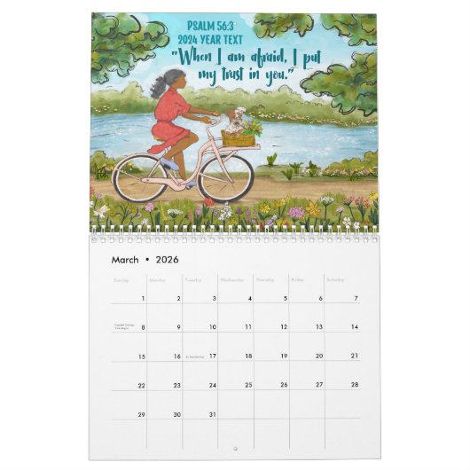 2024 Jaar Tekst PS 56:3 Kalender (Mar 2026)